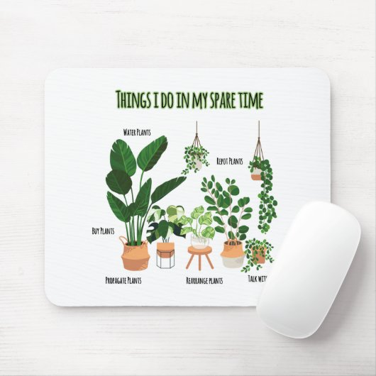 Dinge, die ich in meiner Freizeit tue - Gärtner, G Mousepad (Mit Mouse)
