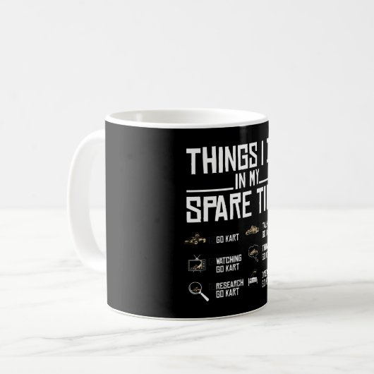 Dinge, die ich in meiner Freizeit tue, los Kart Kaffeetasse (Vorderseite Links)