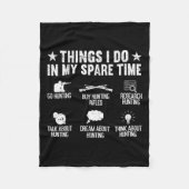 Dinge, die ich in meiner Freizeit tue, lustige Hir Fleecedecke (Vorderseite)