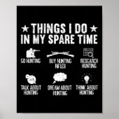 Dinge, die ich in meiner Freizeit tue, lustige Hir Poster (Vorne)