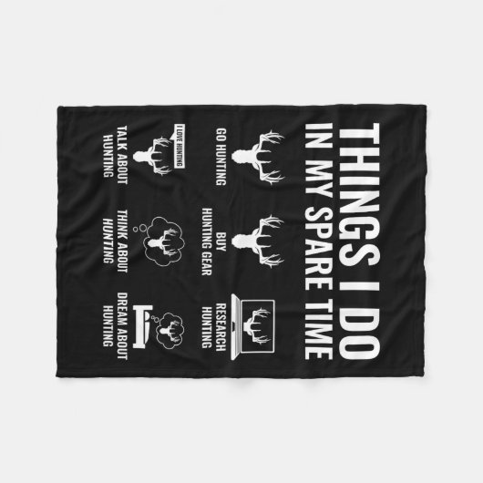 Dinge, die ich in meiner Freizeit tue, lustige Jag Fleecedecke (Vorderseite (Horizontal))