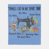 Dinge, die ich in meiner Freizeit tue, lustiges Nä Fleecedecke (Vorderseite)