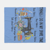 Dinge, die ich in meiner Freizeit tue, lustiges Nä Fleecedecke (Vorderseite (Horizontal))