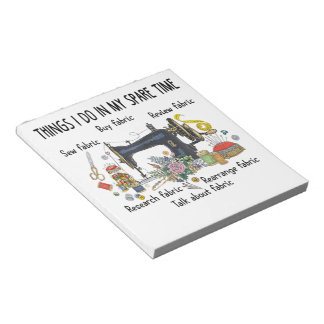 Dinge, die ich in meiner Freizeit tue, lustiges Nä Notizblock