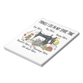 Dinge, die ich in meiner Freizeit tue, lustiges Nä Notizblock (Rotiert)