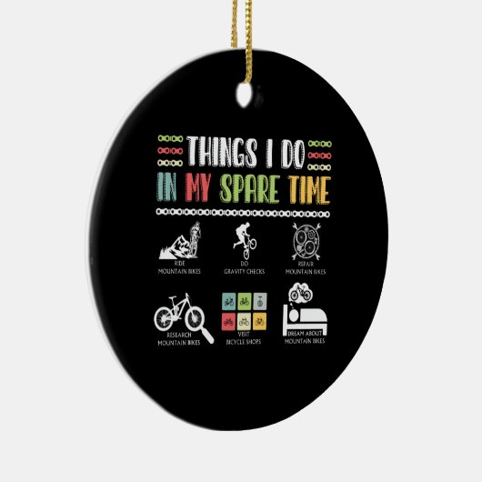 Dinge, die ich in meiner Freizeit tue - MTB Mounta Keramik Ornament (Rechts)