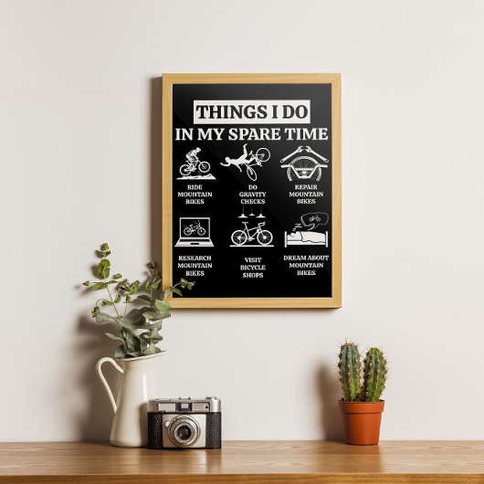 Dinge, die ich in meiner Freizeit tue - MTB Mounta Poster