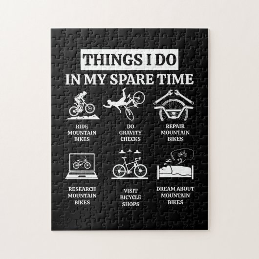 Dinge, die ich in meiner Freizeit tue - MTB Mounta Puzzle (Vertikal)