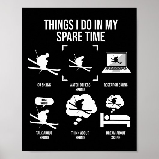 Dinge, die ich in meiner Freizeit tue Poster (Vorne)