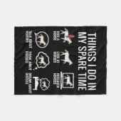 Dinge, die ich in meiner Freizeit tue - Reiten Lov Fleecedecke (Vorderseite (Horizontal))