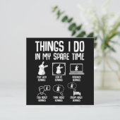 Dinge, die ich in meiner Freizeit tue, sonniges Ka Einladung (Stehend Vorderseite)