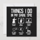 Dinge, die ich in meiner Freizeit tue, sonniges Ka Einladung (Rückseite)