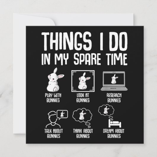 Dinge, die ich in meiner Freizeit tue, sonniges Ka Einladung (Vorderseite)