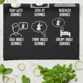 Dinge, die ich in meiner Freizeit tue, sonniges Ka Geschirrtuch (Gefaltet)