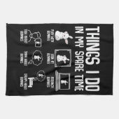 Dinge, die ich in meiner Freizeit tue, sonniges Ka Geschirrtuch (Horizontal)