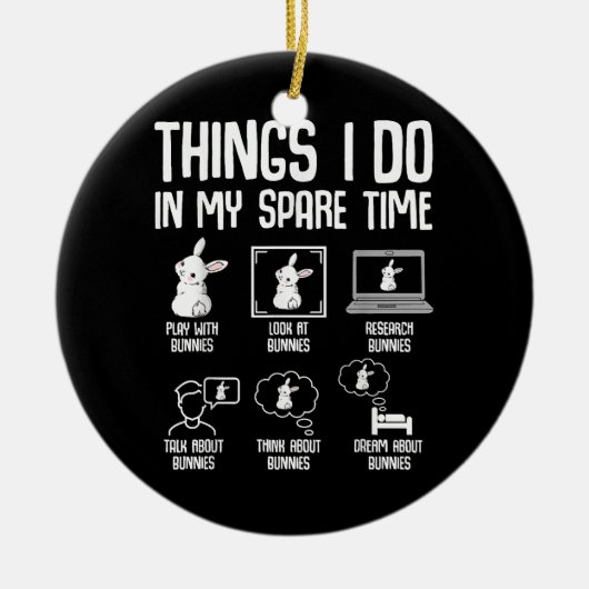 Dinge, die ich in meiner Freizeit tue, sonniges Ka Keramik Ornament (Vorne)