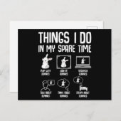 Dinge, die ich in meiner Freizeit tue, sonniges Ka Postkarte (Vorne/Hinten)