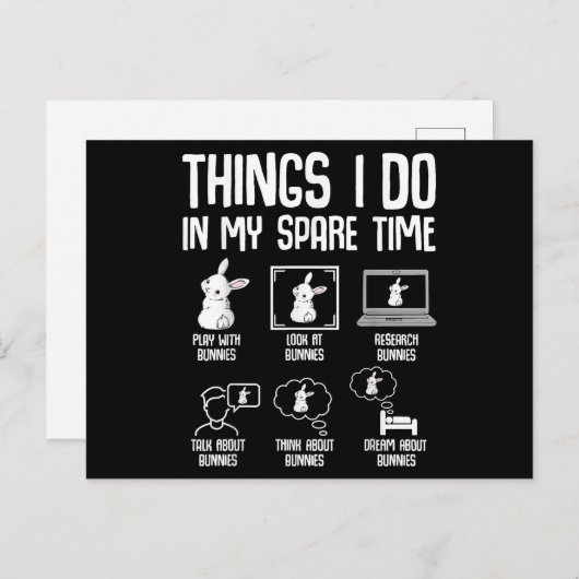 Dinge, die ich in meiner Freizeit tue, sonniges Ka Postkarte (Vorne/Hinten)