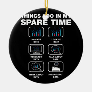 Dinge, die ich in meiner Freizeit tue Wissenschaft Keramik Ornament