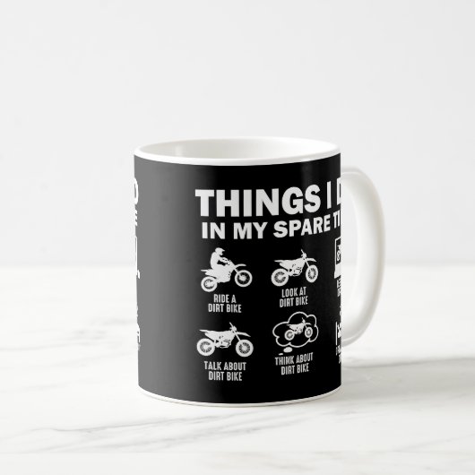 Dinge, die ich in meiner Freizeit tun, Dirt Bike M Kaffeetasse (VorderseiteRechts)
