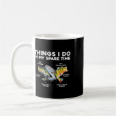 Dinge, die ich in meiner Freizeit tun Funny Fishin Kaffeetasse (Links)