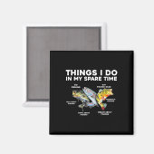 Dinge, die ich in meiner Freizeit tun Funny Fishin Magnet (Vorderseite/Rückseite)