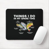 Dinge, die ich in meiner Freizeit tun Funny Fishin Mousepad (Mit Mouse)