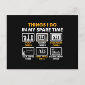 Dinge, die ich in meiner Freizeit tun lustige Scha Postkarte (Vorderseite)