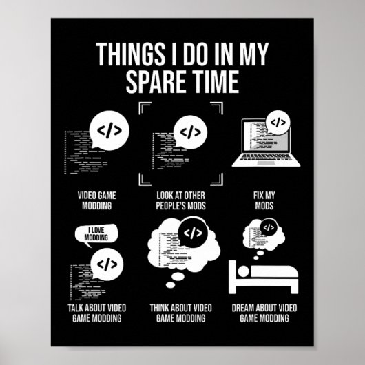 Dinge, die ich in meiner Freizeit Video Game App m Poster (Vorne)