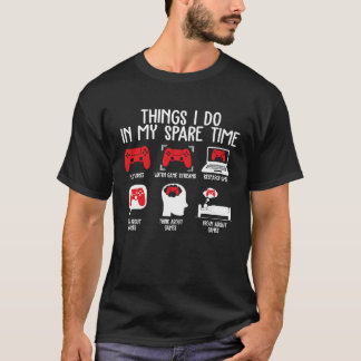 Dinge, die ich in meiner Freizeit-Video-Gamer Gami T-Shirt