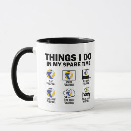 Dinge, die ich in meiner Freizeit Volleyball Funny Tasse