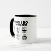Dinge, die ich in meiner Freizeit Volleyball Funny Tasse (Vorderseite Links)