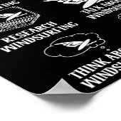 Dinge, die ich in meiner Freizeit-Windsurfing-Wind Poster (Ecke)