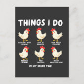 Dinge, die ich in meiner Zeit in der Hühnerzucht t Postkarte (Vorderseite)