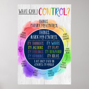 Dinge, die ich Kontrolle Poster, Counselor Wall Ar Poster