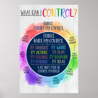 Dinge, die ich Kontrolle Poster, Counselor Wall Ar Poster