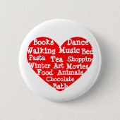 Dinge, die ich Liebe Button (Vorderseite)