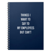 Dinge, die ich meinen Mitarbeitern Gewollt habe, a Notizblock (Vorderseite)