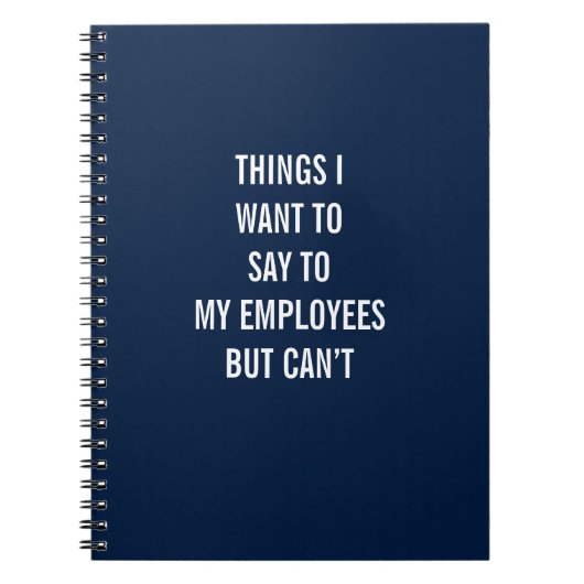 Dinge, die ich meinen Mitarbeitern Gewollt habe, a Notizblock (Vorderseite)