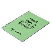 Dinge, die ich meinen Schülern Gewollt habe, aber Notizblock (Linke Seite)