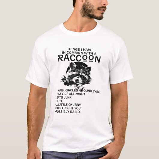 Dinge, die ich mit einem dunklen Raccoon-Kreis gem T-Shirt (Vorderseite)