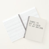 Dinge, die ich nicht laut grau sagen darf notizblock (Innenseite)