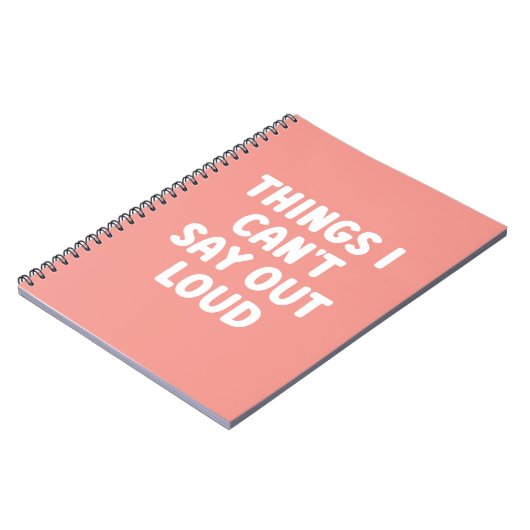 Dinge, die ich nicht laut sagen kann - Funny Noteb Notizblock (Linke Seite)