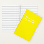 Dinge, die ich nicht sagen kann, lautes, lustiges notizblock (Innen)