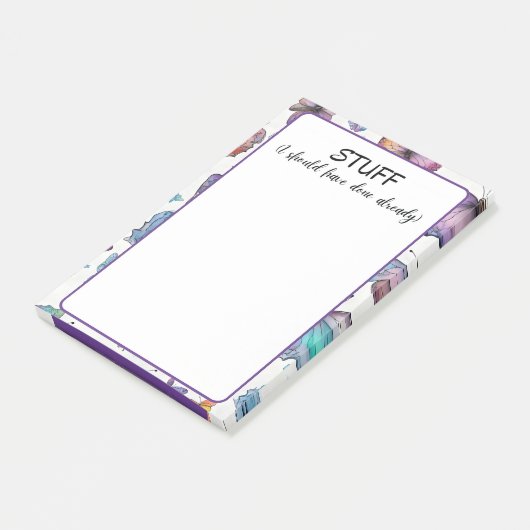 Dinge, die ich schon hätte tun sollen post-it klebezettel (angewinkelt)