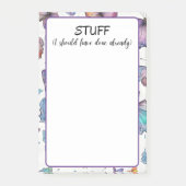 Dinge, die ich schon hätte tun sollen post-it klebezettel (Vorderseite)