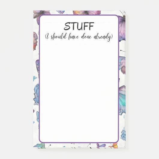 Dinge, die ich schon hätte tun sollen post-it klebezettel (Vorderseite)