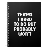 Dinge, die ich tun muss, aber wahrscheinlich wird notizblock (Vorderseite)