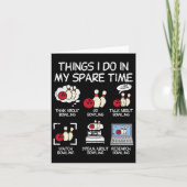 Dinge, die ich verbringe Zeit Bowling Funny Bowler Karte (Vorderseite)