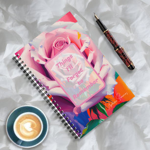 Dinge, die ich vergessen werde, sich an Rosa Rose  Notizblock